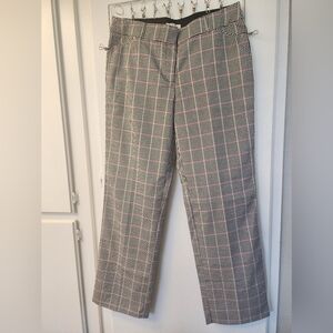 Elegant Black and White Wide Leg Pants with Classic Check Design